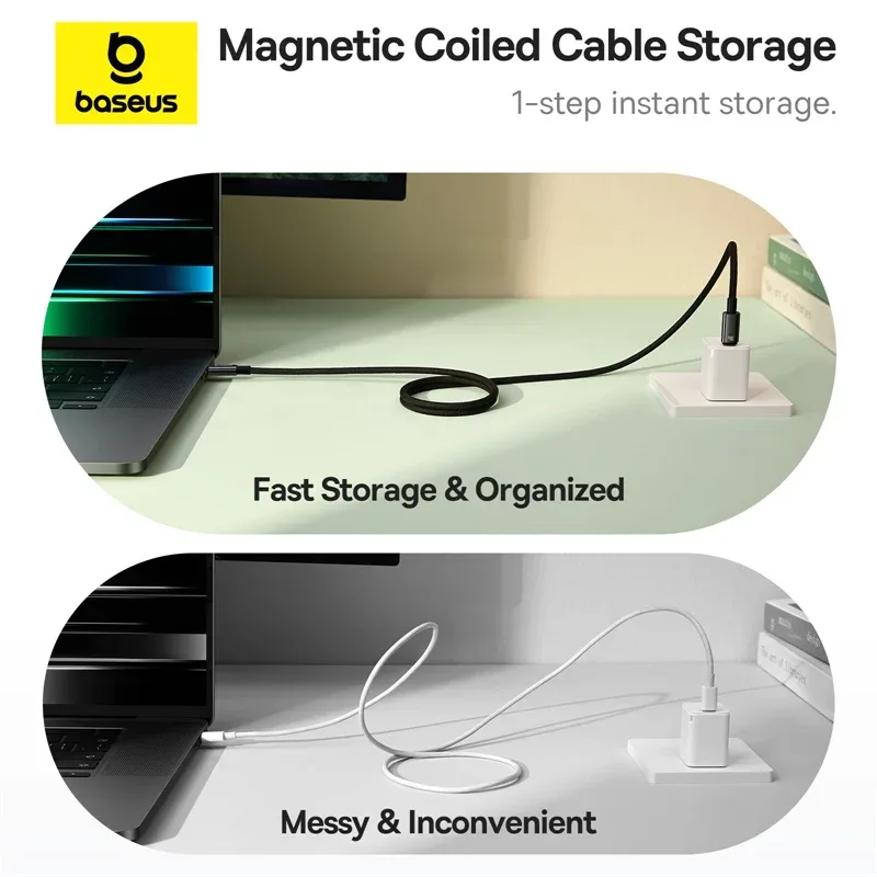 BASEUS TUNGSTEN GOLD MAGNETIC CHARGING CABLE 1M P20W P10319805111 thumbnail 8