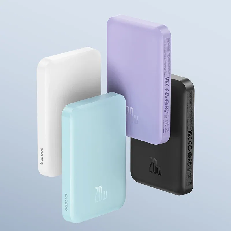 BASEUS MAGNETIC MINI WIRELESS FAST CHARGE POWER BANK 5000MAH 20W CLUSTER BLACK P10022107113 thumbnail 10