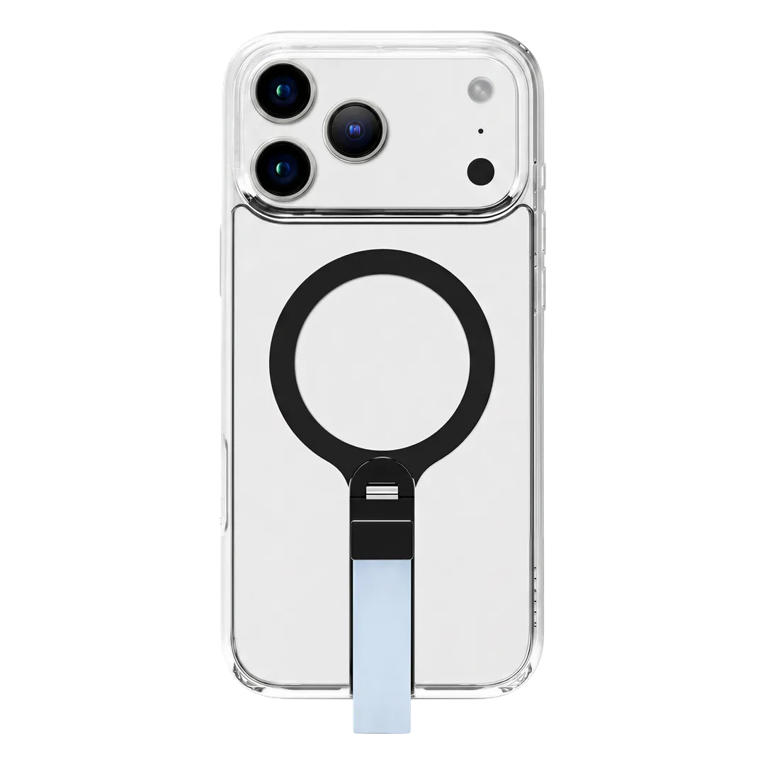 LEVELO IPHONE 18 PRO SPIRA MAGSAFE CLEAR GRIP CASE HYBRID PC TPU CONSTRUCTION LIGHT BLUE LVLSPRC18PLB