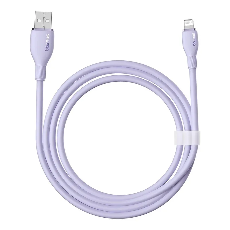 BASEUS PUDDING SERIES FAST CHARGING USB TO IP 2.4A CABLE 1.2M CLUSTER BLACK P10355700111