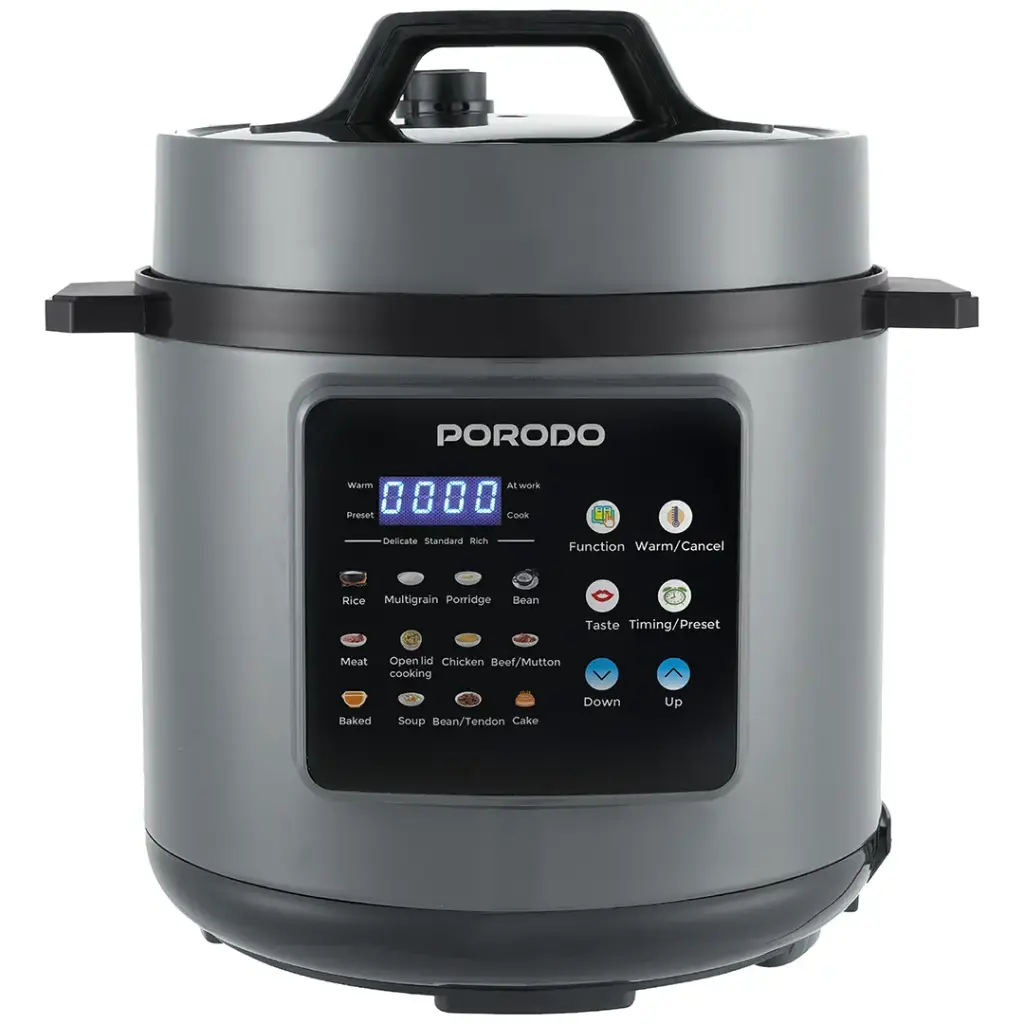 PORODO LIFESTYLE 1300W MULTI CUISINE PRESSURE COOKER 6L WITH HIGH QUALITY MATERIAL GRAY PDFLFSTA13GY
