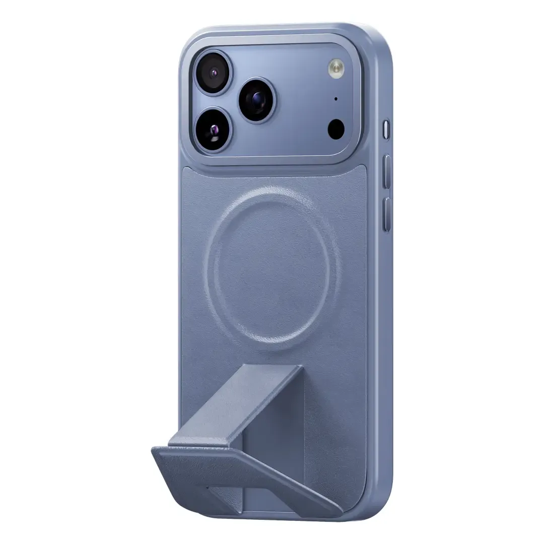 LEVELO ARCEN IPHONE 18 PRO MAGSAFE LEATHER KICKSTAND CASE LIGHT BLUE LVLARNPUC18PLB