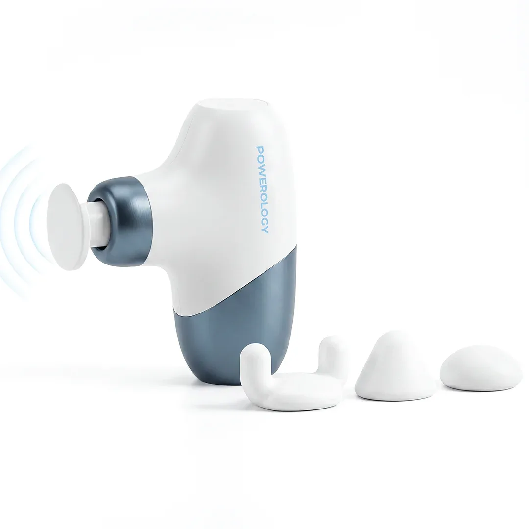 POWEROLOGY MOVA COMPACT MASSAGE GUN 2500RPM BLUE-WHITE PWJCM5VBLWH