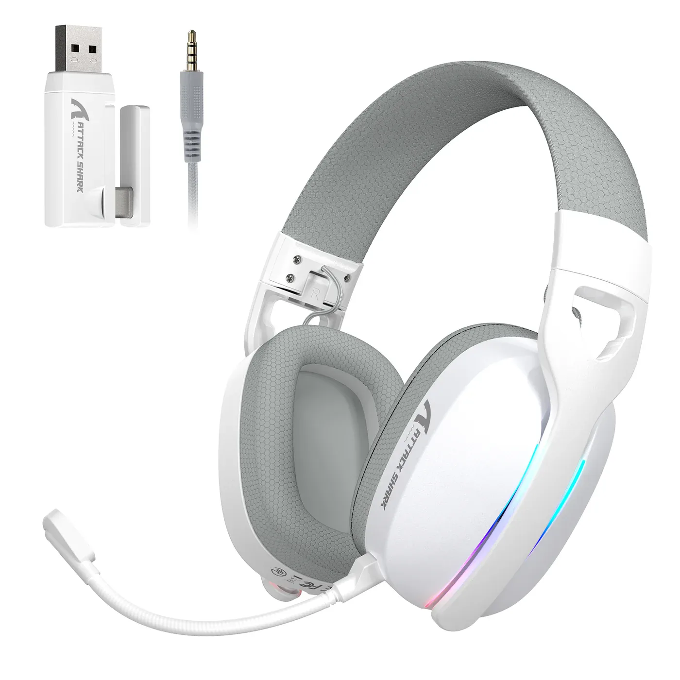 ATTACK SHARK L90 TRI MODE WIRELESS GAMING HEADSET WHITE