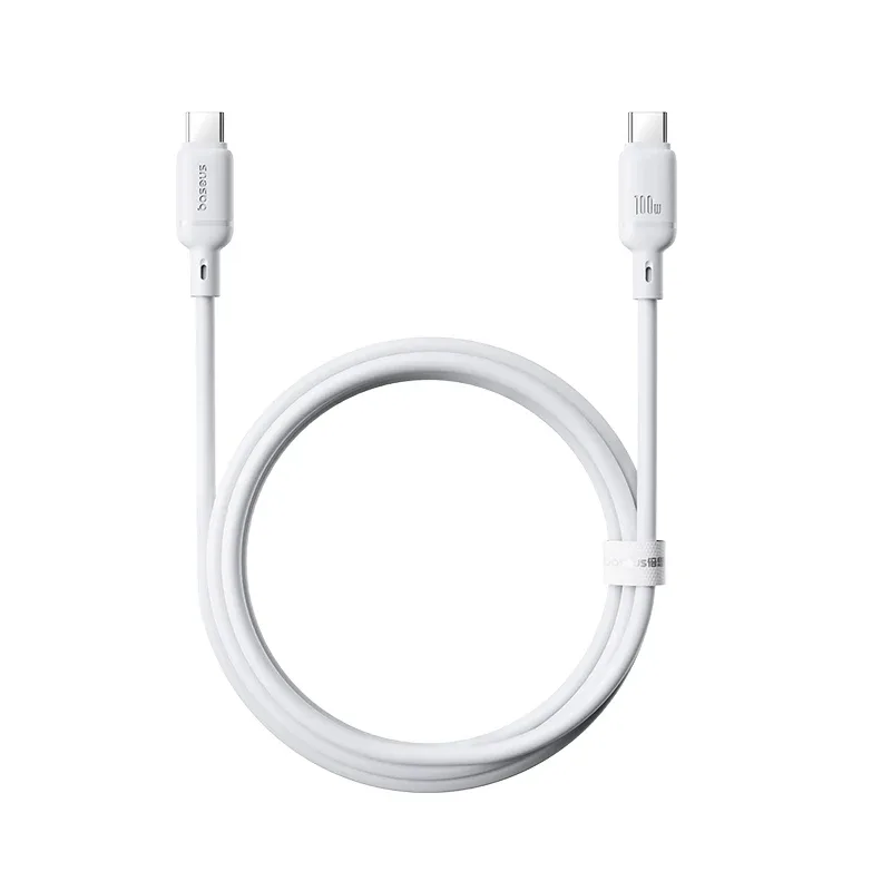 BASEUS SILKY FAST CHARGING CABLE USB C TO USB C 100W 1M MOON WHITE  P10377704213 thumbnail 8