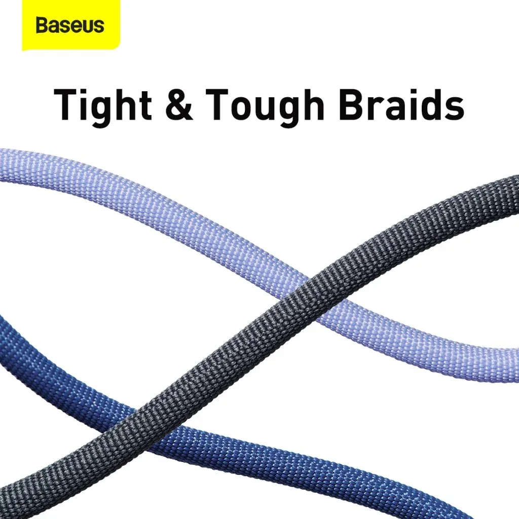 BASEUS CRYSTAL SHINE SERIES FAST CHARGING DATA CABLE TYPE C TO TYPE C 100W 2M BLUE CAJY000703 thumbnail 8