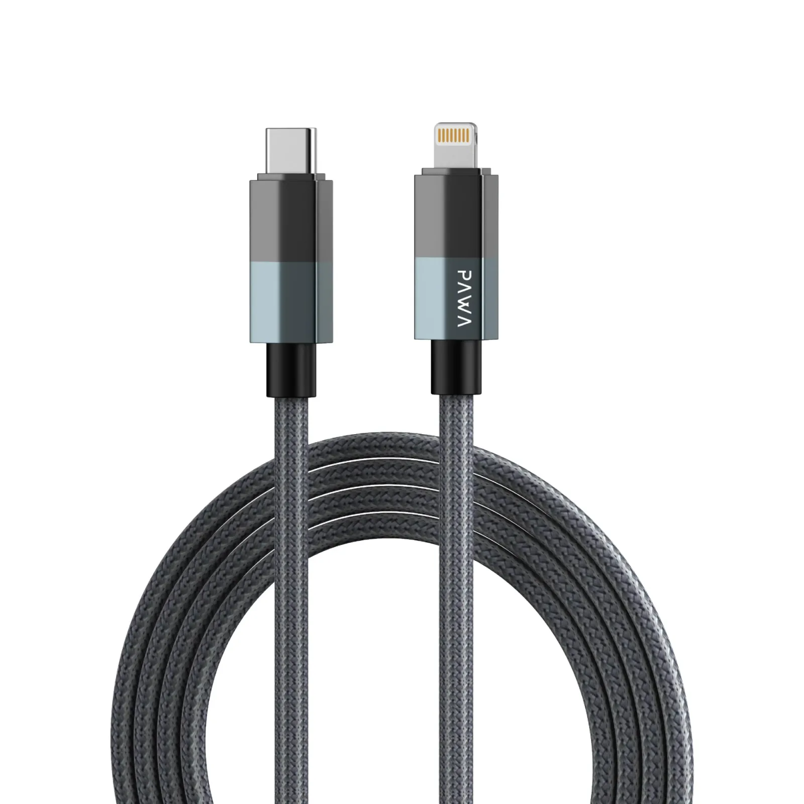 PAWA SLATE TYPE C TO LIGHTNING 1M BRAIDED CABLE 27W GRAY PW-CBLCL119-GY