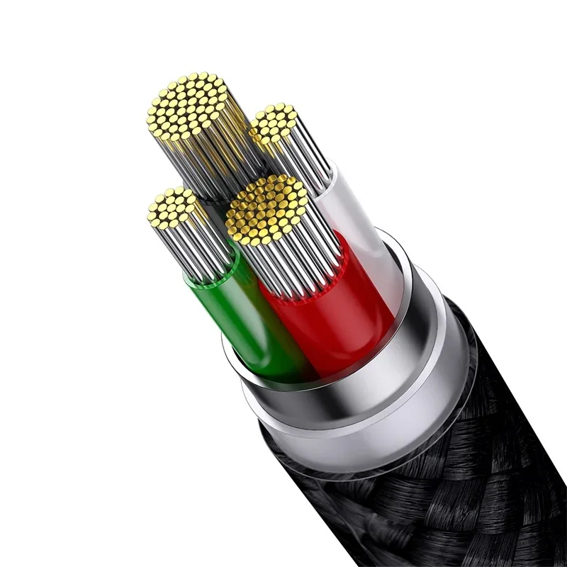 BASEUS ONE FOR THREE FAST CHARGING DATA CABLE USB TO M+L+C 3.5A BLACK CAXS000001 thumbnail 5