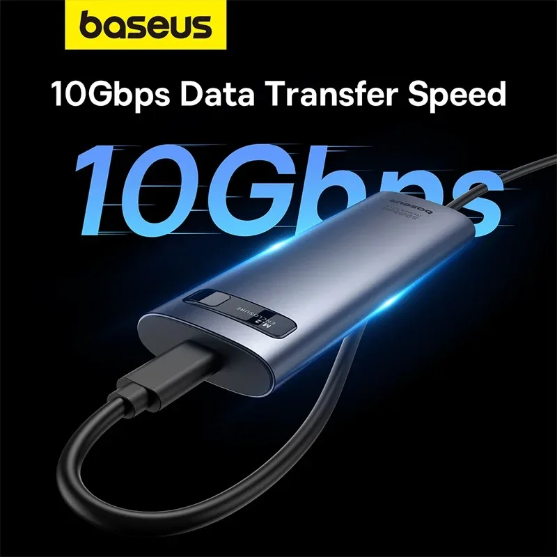 BASEUS FLY JOY SERIES SSD ENCLOSURE M2 NVME AND SATA GREY B00760600811 thumbnail 9