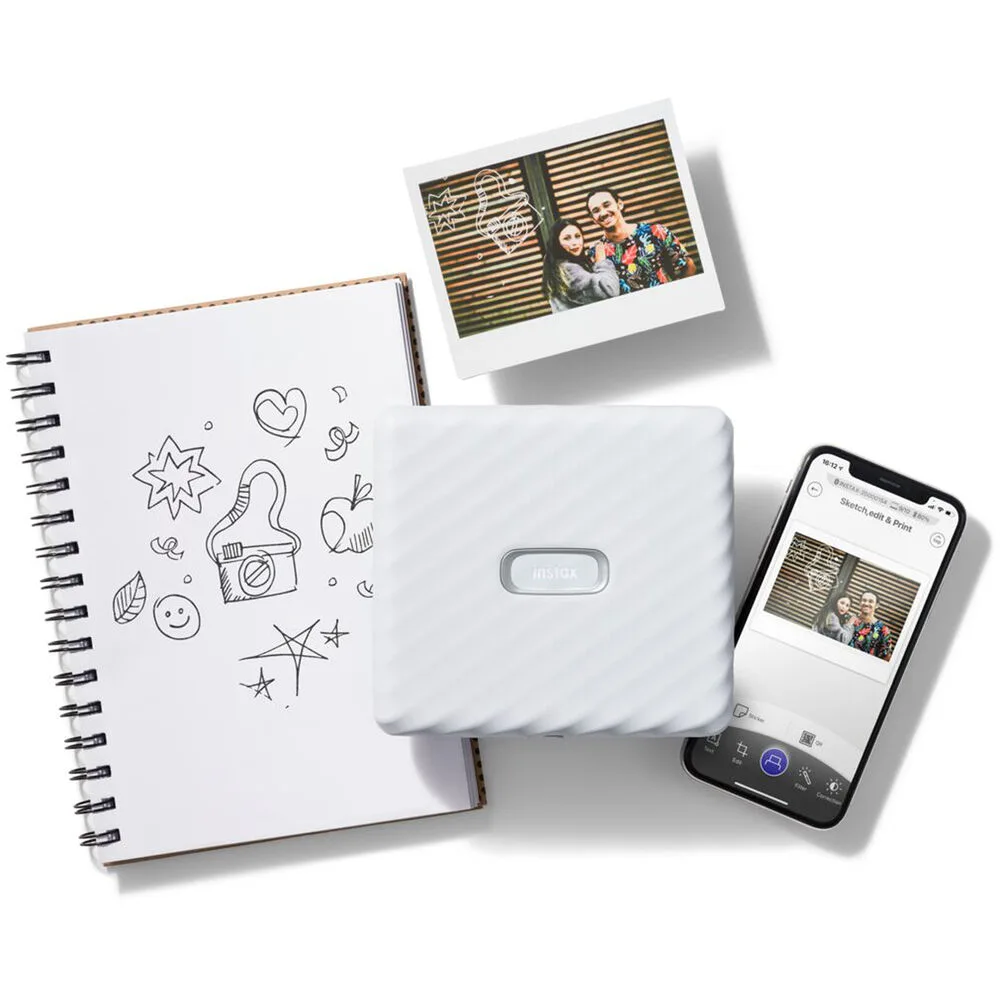 FUJIFILM INSTAX LINK WIDE SMARTPHONE PRINTER ASH WHITE thumbnail 3