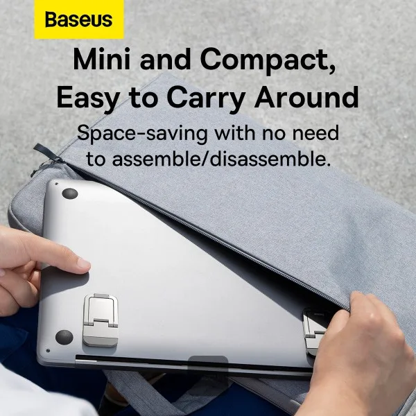 BASEUS SLIM LAPTOP KICK STAND X2 PACK OF 2 SILVER thumbnail 4