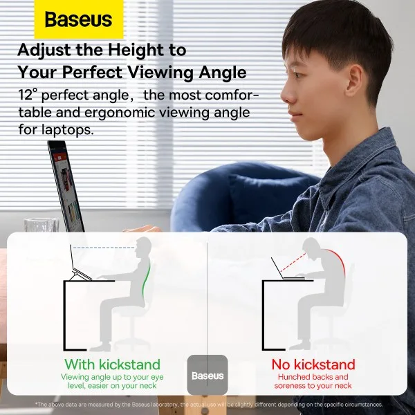 BASEUS SLIM LAPTOP KICK STAND X2 PACK OF 2 SILVER thumbnail 5
