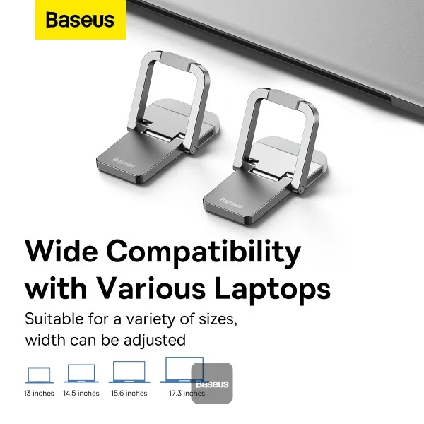 BASEUS SLIM LAPTOP KICK STAND X2 PACK OF 2 SILVER thumbnail 8