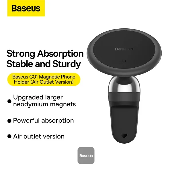 BASEUS C01 MAGNETIC PHONE HOLDER AIR OUTLET VERSION CLUSTER BLACK C40140802113 thumbnail 9