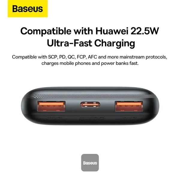 BASEUS BIPOW PRO DIGITAL DISPLAY FAST CHARGE POWER BANK 10000MAH 22.5W BLACK PPBD040001 thumbnail 6