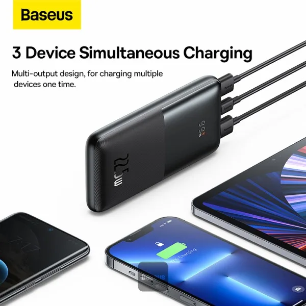 BASEUS BIPOW PRO DIGITAL DISPLAY FAST CHARGE POWER BANK 10000MAH 22.5W BLACK PPBD040001 thumbnail 7