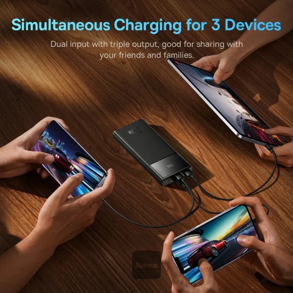 BASEUS STAR LORD DIGITAL DISPLAY FAST CHARGING POWER BANK 10000MAH 22.5W BLACK PPXJ100001 thumbnail 5