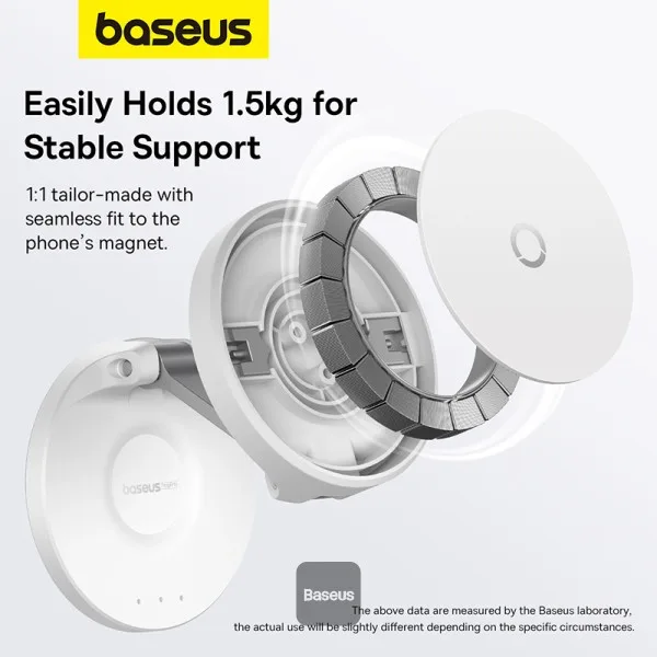 BASEUS MAGPRO SERIES MAGNETIC FOLDABLE PHONE MOUNT WHITE B10564101211 thumbnail 6