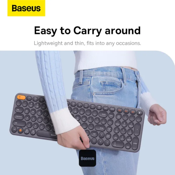 BASEUS K01B WIRELESS TRI MODE KEYBOARD FROSTED GRAY B00955504833 thumbnail 8