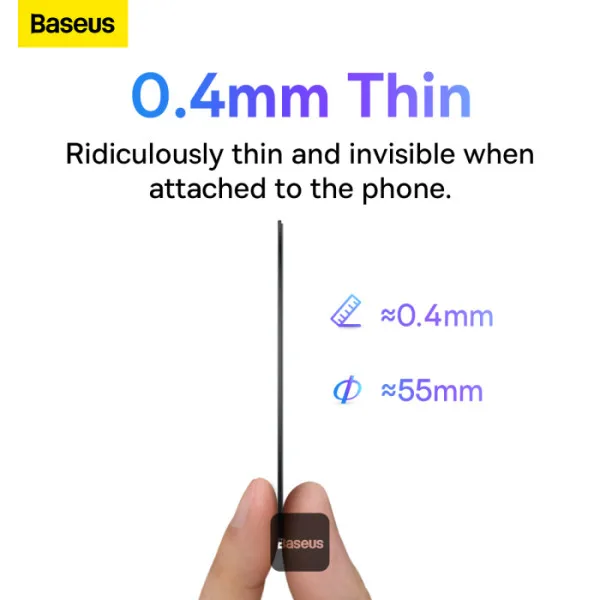 BASEUS HALO SERIES MAGNETIC METAL RING BLACK PCCH000001 thumbnail 5