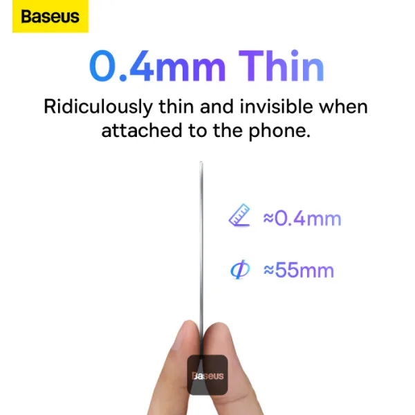 BASEUS HALO SERIES MAGNETIC METAL RING SILVER PCCH000012 thumbnail 7
