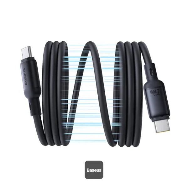 BASEUS PICOGO FAST CHARGING CABLE TYPE C TO TYPE C 240W 1M BLACK E0423300 thumbnail 2