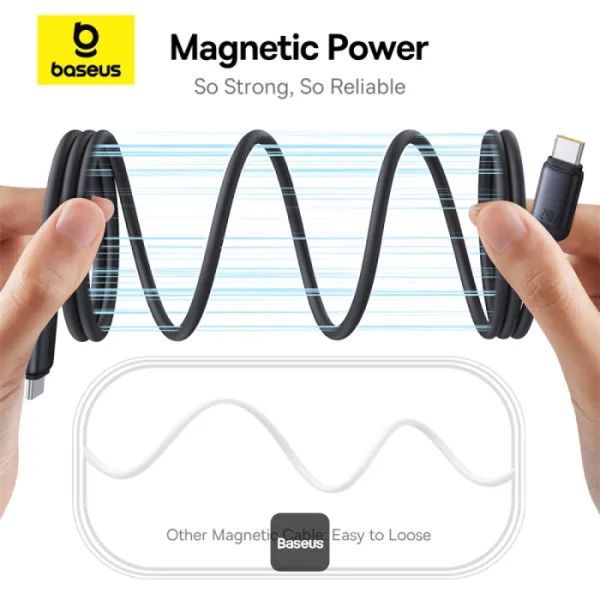 BASEUS PICOGO FAST CHARGING CABLE TYPE C TO TYPE C 240W 1M BLACK E0423300 thumbnail 5