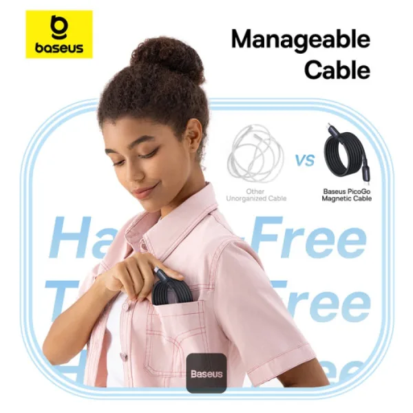 BASEUS PICOGO FAST CHARGING CABLE TYPE C TO TYPE C 240W 1M BLACK E0423300 thumbnail 7