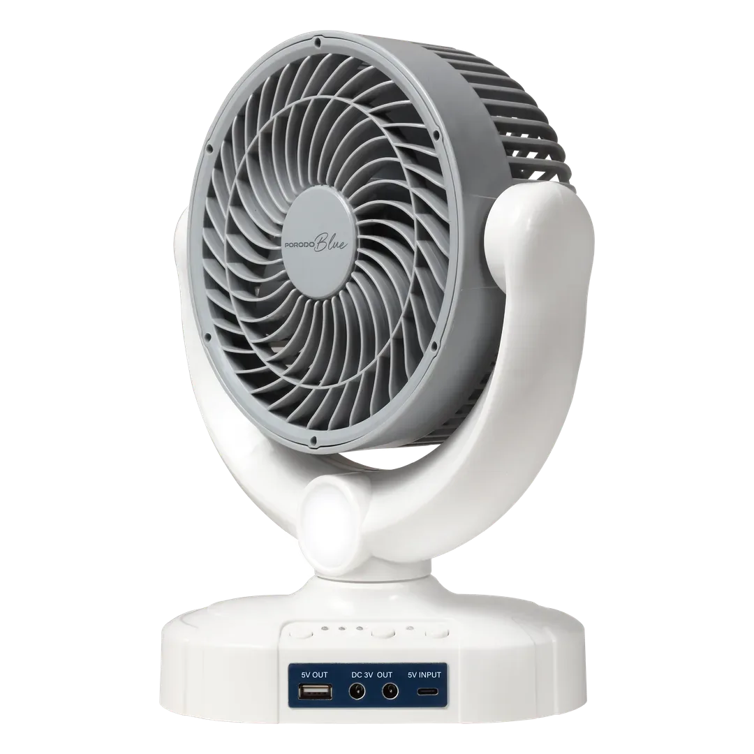 PORODO BLUE COOLING AND LIGHTNING FAN WITH POWER BANK FUNCTION WHITE PBMT801WH