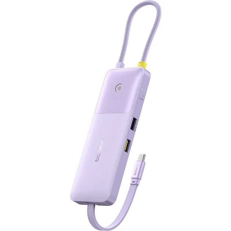 BASEUS DUAL FAST CHARGING 6-IN-1-HUB PD100W NEBULA PURPLE B00070902513