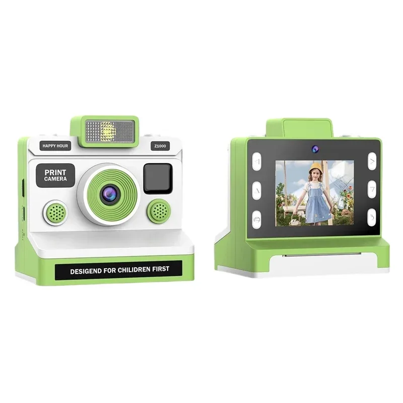 CHILDREN INSTANT PRINT DIGITAL TOY CAMERA GREEN