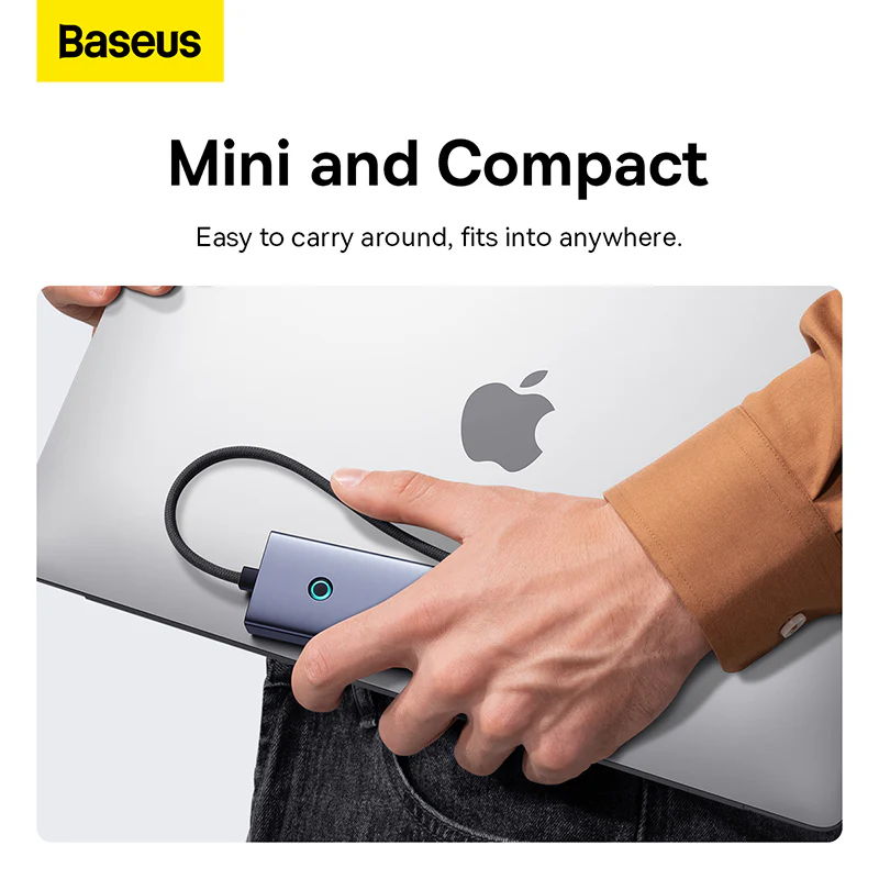 BASEUS FLITE SERIES 4 PORT USB-C HUB SPACE GREY B0005280A813-00-GY thumbnail 10