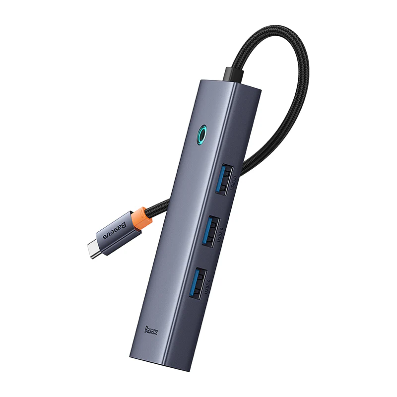 BASEUS FLITE SERIES 4 PORT USB-C HUB SPACE GREY B0005280A813-00-GY thumbnail 2