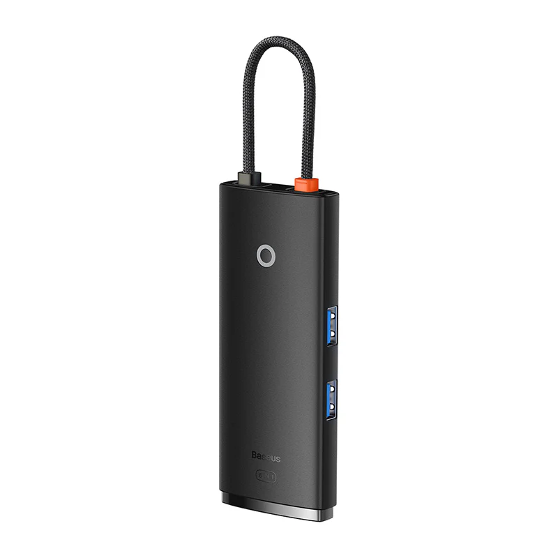 BASEUS LITE SERIES 6 PORT TYPE C HUB DOCKING STATION BLACK BS-0H019 thumbnail 5