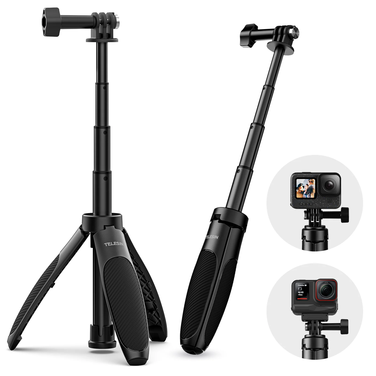 TELESIN SELFIE STICK MINI TRIPOD 2.0 S1-MNP-01 thumbnail 2