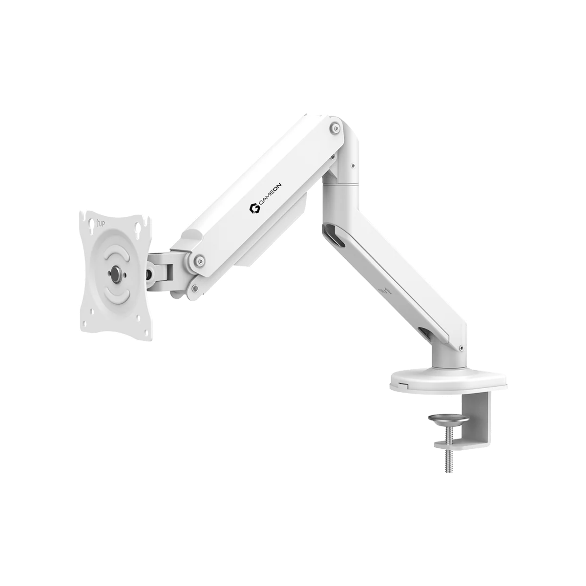 GAMEON GAS MECHANICAL SPRING SINGLE MONITOR ARM WHITE GO-5600