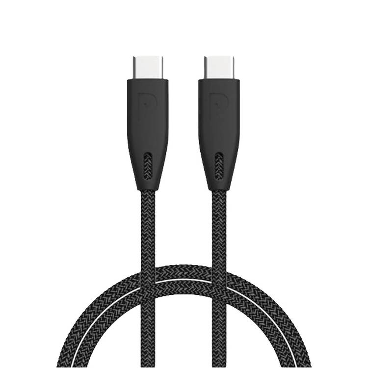 POWEROLOGY BRAIDED USB C TO USB C CHARGING CABLE 100W 2M BLACK PBCC2BK