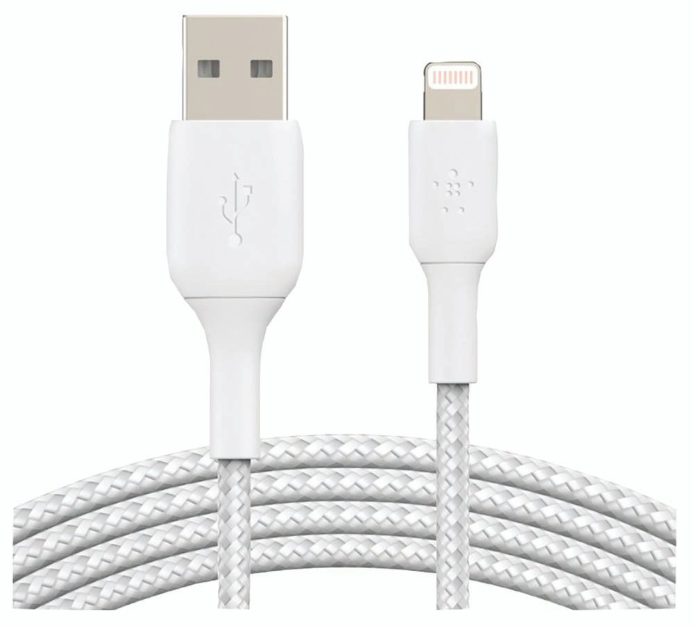 BELKIN BOOST CHARGE BRAIDED LIGHTNING TO USB-A CABLE 1M -BLACK CAA002BT1MBK