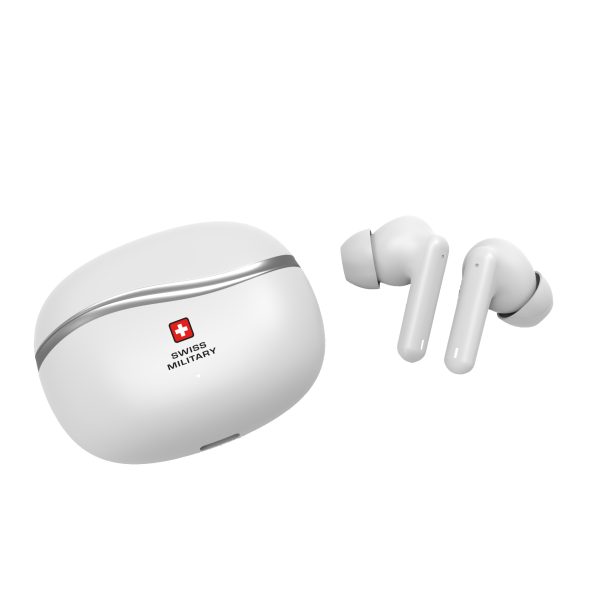 SWISS MILITARY VICTOR 4 ACTIVE NC ENC WIRELESS EARBUDS WHITE SM-VICTOR-4ANC-ENC-WHI thumbnail 3