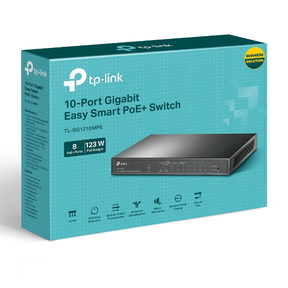 TP-LINK 10 PORT GIGABIT EASY SMART POE+ SWITCH TL-SG1210MPE thumbnail 3