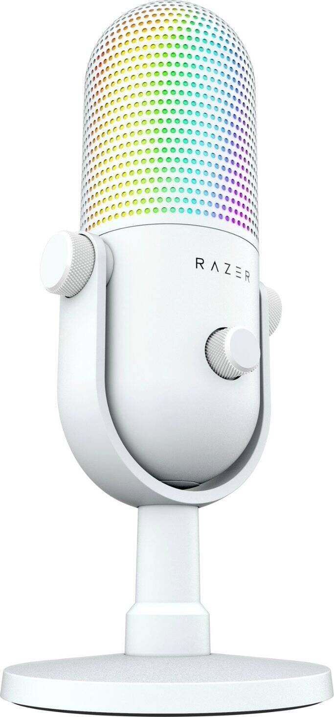 Razer Seiren V3 Chroma Condenser Microphone (Quartz White, RZ19-05060200-R3M1) - Studio-Quality Audio with RGB Lighting thumbnail 6