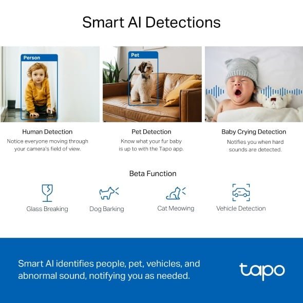 TP LINK PAN TILT HOME SECURITY WIFI CAMERA TAPO C220 thumbnail 6