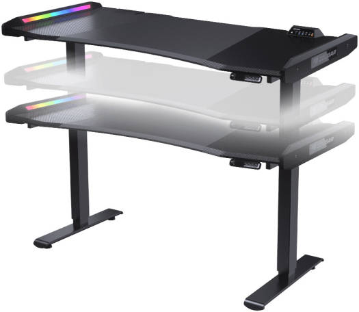 COUGAR E-MARS 150 ELECTRIC GAMING DESK BLACK thumbnail 2