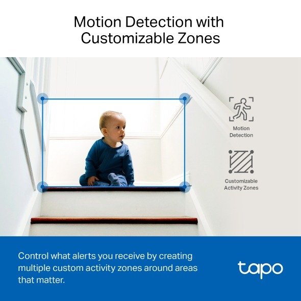 TP-Link Pan/Tilt AI Home Security WiFi Camera - Tapo 2K QHD TC72 thumbnail 5