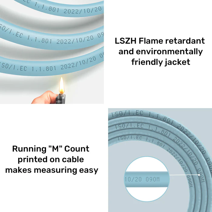 UNITEK NETWORK CABLE CAT 7 S/FTP RJ45 ETHERNET CABLE IN 305M LSZH-BLUE C18122BL thumbnail 2