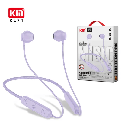 KM HALTERNECK WIRELESS STEREO HEADSET PURPLE KL-71