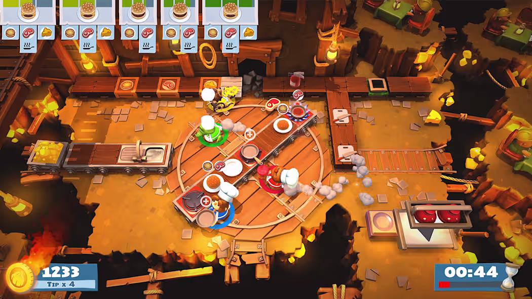 NINTENDO SWITCH OVERCOOKED PLUS OVERCOOKED 2 GAME CD thumbnail 4