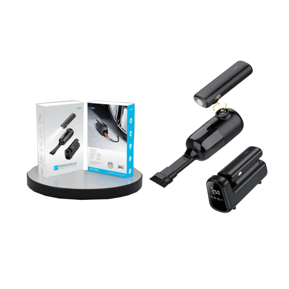 PAWA 4 IN 1 MULTIFUNCTIONAL VACUUM CLEANER AND AIR PUMP BLACK