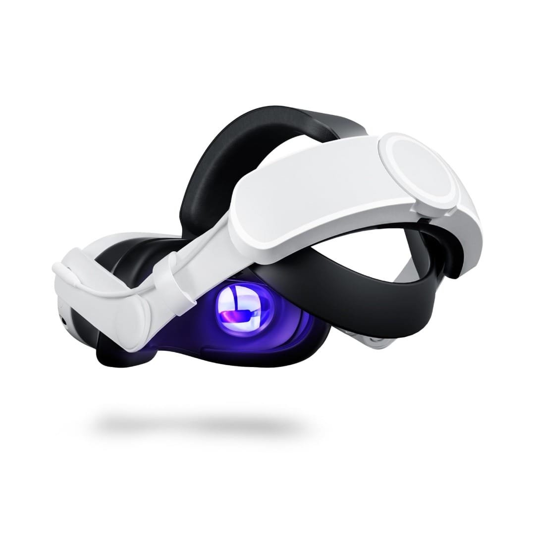 BLUPEBBLE ELITE ADJUSTABLE HEAD STRAP Q3 FOR META QUEST 3 WHITE BP-VRQ3HSTRAP-WH