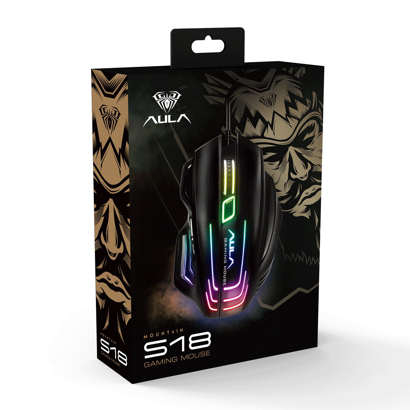 AULA Mountain Wired Gaming Mouse (S18) - Ergonomic Design with Precision Performance thumbnail 3